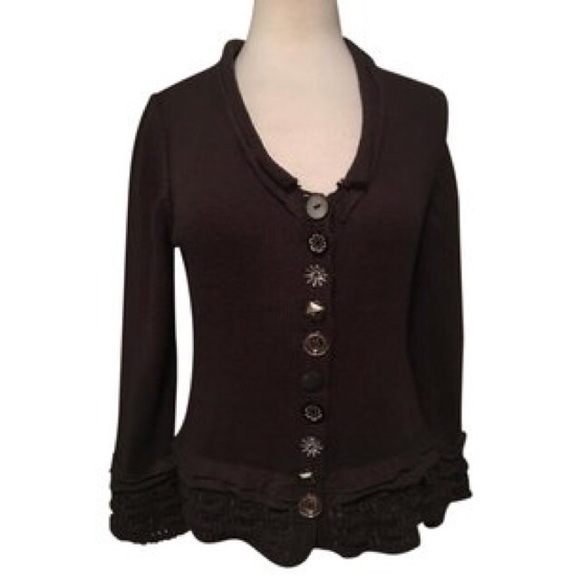 PURE Handknit Cotton assorted button front closure - Picture 1 of 8